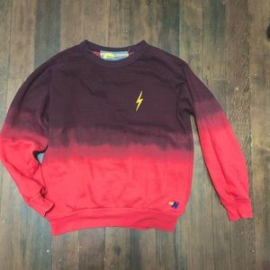 Aviator Nation Red Tie Dye Sweater